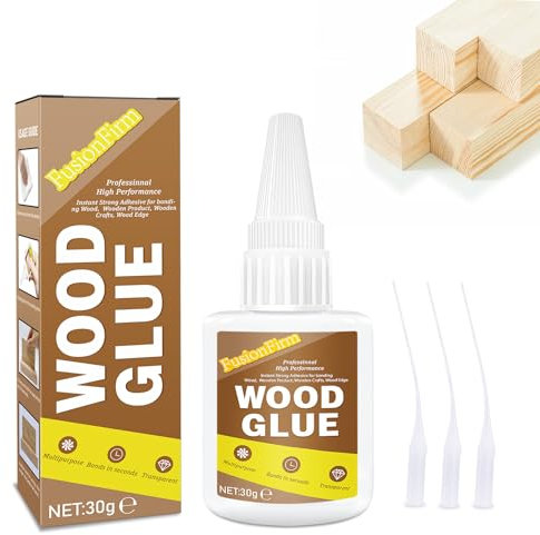 Holzleim, 30g Holzklebstoff, Anti-Vergilbung, Sofort starker Klebstoff zum Verbinden von Holz, Eiche, Walnuss, Mahagoni, Holzmöbeln, Holzprodukten, Holzhandwerk, Holzkante