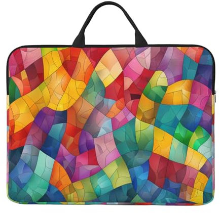 Mosaic Color Chart Laptop Bag, Durable Shockproof Sleeve, Handheld Portable Laptop Bag For 14in Laptop