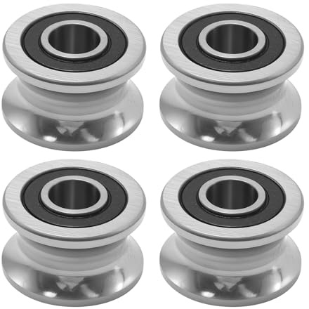 Ollanoos 4 st. lager 8 x 22,5 x 14,5 mm U-spår styrlager | Lämplig för industriella automationsapparater, leksaker, modeller och elverktyg