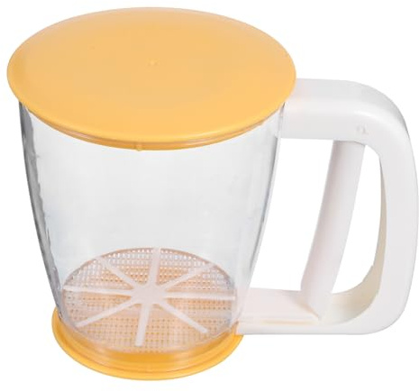 OSOLADY Fine Mesh Flour Sifter with Lid and Handle Handheld Flour Strainer Cup for Baking Reusable Powdered Sugar Shaker Space-Saving Kitchen Tool for Smooth Sifting