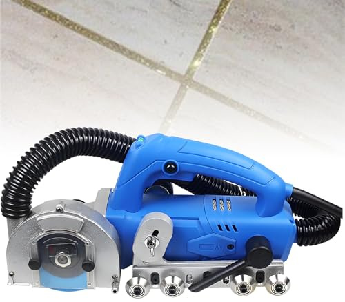 Elektrisk kakelfogrengöringsmaskin, 1200w kakelfogrengöring med automatisk vattenblåsare, justerbart skärdjup, för rengöring av springor C