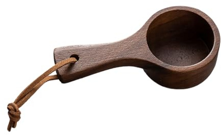 Cuchara De Café De Madera - Cuchara Medidora De Nogal Negro, Juego De Mango Largo Y Corto | Equipo De Medición Multiusos De La Especia Del Azúcar Del Té Dl Café Para Cocinar De La Hornada De La Cocin