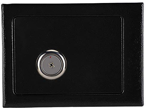 Caja fuerte de acero de alta seguridad fuerte y duradera Operado por llave Dinero en efectivo Almacenamiento en el hogar 23 x 17 x 17.3 cm