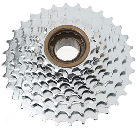 Alomejor 7 Speed Cassette,13T to 28T Freewheel Bike Freehub Freewheel Silver Steel Bike Rotating Flywheel for Mountain Bikes Bicycles and spare parts