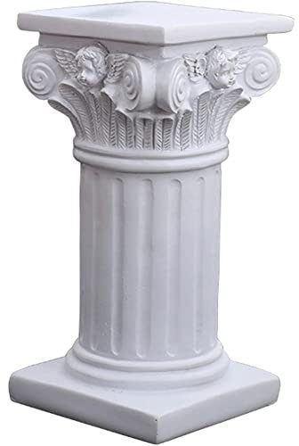 Ornamenti da giardino, colonne greche decorative, pilastri romani in resina decorazione colonna 3.7x3.5x6,9 pollici decorazioni di statue greche, pistero del piedistallo della colonna bianca