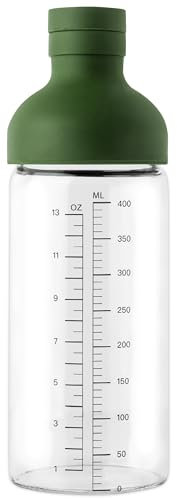 Shaker in Vetro Elegante Da Cucin | La bottiglia dosatore perfetta per olio e aceto con graduato ml | Ideale come Dispenser Per Salse e Condimenti | Design Raffinato e Praticità in un unico Set