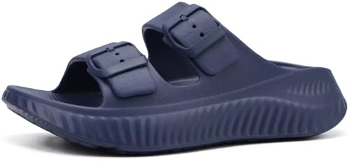 KuaiLu Sandali da donna per il recupero, comodi ortopedici regolabili per la fascite plantare, Sandalo estivi con supporto per l'arco plantare, antiscivolo in spiaggia traspiranti Tutto Blu 38