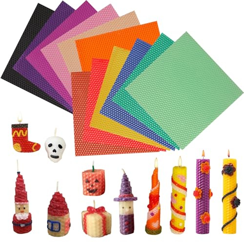 Jaztral Placas de cera de abejas para velas