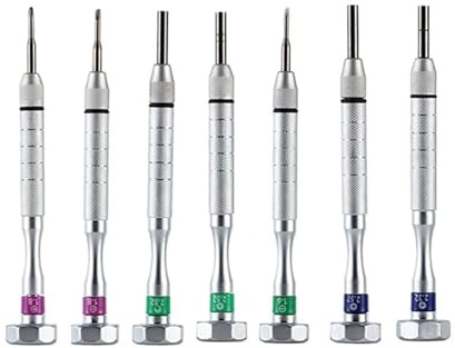 1 st skruvmejselsats i rostfritt stål for glasögon - precisionsverktyg for reparation av glasögon och klockor med utbytbara blad(Hexalobular 2.52)