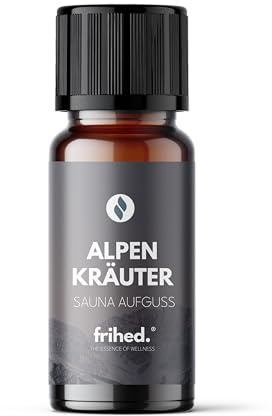 frihed. Sauna Infusion Mini - Highly Concentrated Sauna Oil - Sample Size - Long-Lasting Fragrance - Made in Lüneburg - 10 ml Glass Bottle (Alpine Herbs)