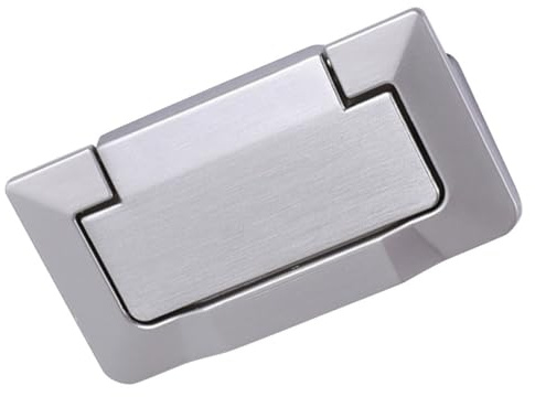 Beavorty Poignée de Tiroir Encastrée Carrée 1 Pièce en Métal Noir Mat, Poignée de Porte de Placard Invisible pour Meuble, Adaptée la Cuisine, Bureau et Armoire, Finition Résistante