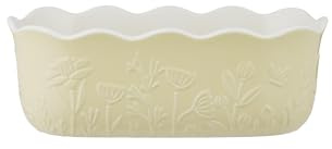Mason Cash in The Meadow Yellow Loaf Pan 22.5 x 12 x 8cm | 1.1 Litre Floral Embossed Stoneware Bread & Cake Oven-to-Table Dish