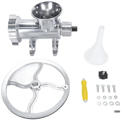 Picadora de carne de acero inoxidable, máquina comercial para picar salchichas, picadora de carne eficiente y de alta velocidad con múltiples accesorios para uso en el hogar y en c