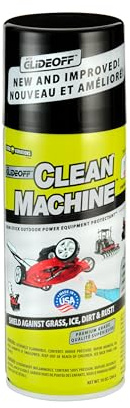 Good Vibrations Clean Machine Nonstick Power Equipment Protectant Spray with GLIDEOFF – Long Lasting Protection for Metals and Plastics – Grass, Ice, Dirt, Rust and Grass Clump Prevention – 10 oz