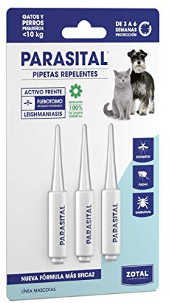 Zotal Parasital Repellente Spot-On Per Cani Di Piccola Taglia E Gatti (Blister 3X2,5Ml)