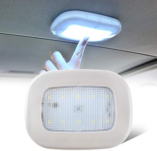 Teguangmei Auto Lampes de voiture LED Plafonnier de Dôme de Bouton poussoir sans fil USB rechargeable Commutateur Universel Interne Lumière de lecture et pour voiture Extérieur (Lumière blanche)