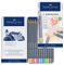 FABER-CASTELL 114622 - Aquarellstift Aqua Goldfaber, 3,3 mm Mine, 12 Pastellfarben im Metalletui