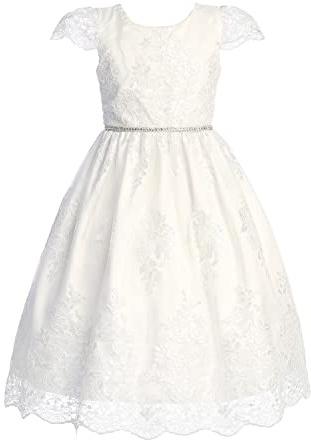 Pink Princess First Communion Dress for Girls Plus Size 16 White 1st Holy Communion Dresses Baptism LDS Vestido Primera Comunion para Niña