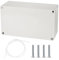 Caja de conexión para electrónica, caja de derivación impermeable IP65, caja de distribución de pared, caja de proyecto electrónico, caja de conexión (Gris-blanco sin orejas, 158x90x60mm)
