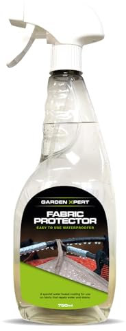 Garden Xpert Fabric Protector, 750ml, Unique Water-Based Coating, Repels Water and Stains, Easy-to-use Spray, For Use on Outdoor Fabrics, Tents, Gazebos, Awnings and Clothing, PFC Free.