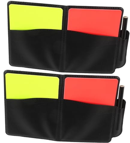 GAROZATION 2sätze Schiedsrichter-Karten Notizblock Und Stift Für Fußball Tragbar Und Praktisch Für Sportschiedsrichter