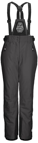 killtec Mädchen Skihose/Funktionshose mit abnehmbarem Latz, Kantenschutz und Schneefang KSW 213 GRLS SKI PNTS, dunkelstein, 152, 43650-000