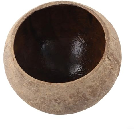 Cuenco de concha de coco tropical único para velas, frutas y aperitivos (concha primitiva)