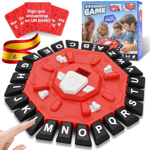 YIKANWEN Juegos de Mesa, Juego de Palabras con Audio en Español, 35 Tarjetas de Temas Diversas, 2 Modos de Jugar, Portátil y Duradero, Adecuado para Familia, Fiestas, Amigos, Viajes y Noches de Juego