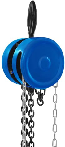 Paranco a catena a mano 2T, capacità 2000 kg, blocco puleggia manuale resistente con blocco anti-inversione per sollevamento, trasporto e uso in officina