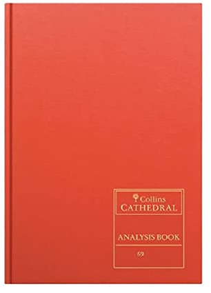 Collins Cathedral Analysis Book 7 Cash Columns 96 Pages 811107/3,Red