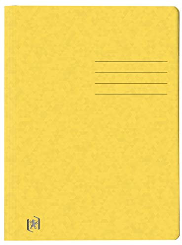 Oxford Schnellhefter A4, aus Karton, gelb, 25 Stück TOP FILE+ DIN A4