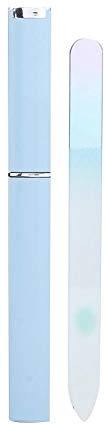 Rotekt Lima De Cristal para Uñas, 2 Colores De Vidrio Lima De Uñas Manicura Herramienta De Pedicura Lijado De Uñas Limas De Vidrio Pulido(Azul)