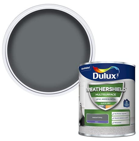 Dulux 5362499 Weathershield Multi Surface Paint - Gallant Grey - 750ML