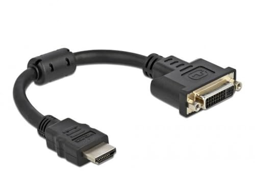 Delock Adapter HDMI-kontakt till DVI 24 5-uttag 4K 30 Hz 20 cm