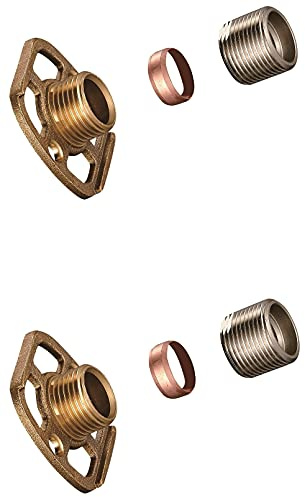 KINGBATH™ Kit di fissaggio per valvole a barre Staffe da 34 di pollice Connessioni BSP 15 mm Montaggio a parete Kit di fissaggio rapido Staffa per doccia termostatico Rubinetto miscelatore doccia o