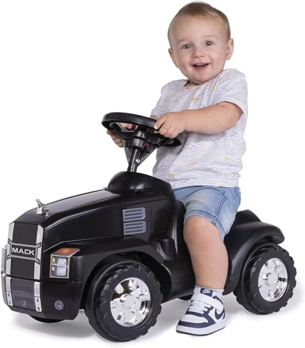 Rolly Toys 16 100 3 Babyrutscher rollyMinitruck Mack (Rutschfahrzeug für Kinder von 1,5-4 Jahren, ergonomische Fahrzeugkontur, Motorhaube mit Ablagefach) 161003