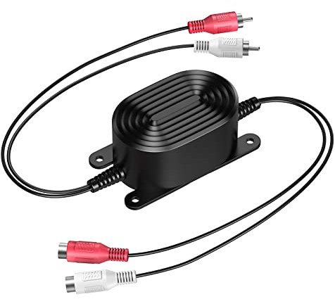 Smof Massetrennfilter, Ground Loop Isolator RCA,Rauschfilter für Car Audio Systeme,Car Stereo Noise Suppressor zur Beseitigung von Buzzing Noise