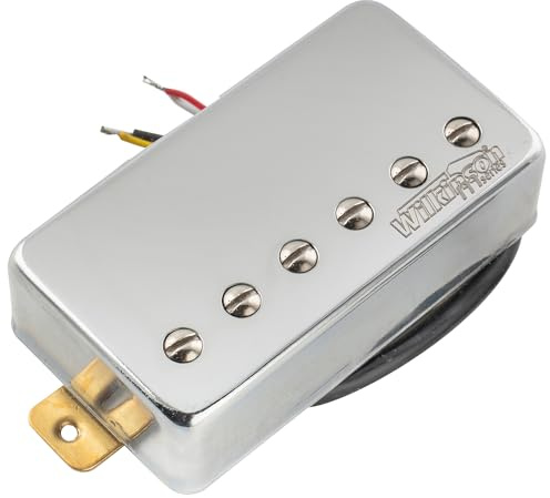 Wilkinson Vintage Alnico 5 PAF Style Bridge Humbucker Pickup for Epiphone USA Les Paul SG Style Electric Guitar, Chrome