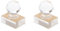2 Set Puder Pressstempel DIY Foundation Rouge Stempel für Make-up 2,5 x 1,2 x 3 cm, transparent