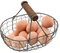 Ditanpu Cesta para Gallina, 1 Cesta para Alambre, Cestas para Alambre Gallina con Mango Madera, Cesta para Gallina, Cesta para Almacenamiento Huevos