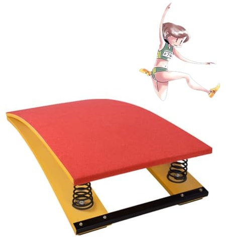 Hydravex Combinazione di Volteggio per Trampolino di Ginnastica per Bambini, Tavola Elastica per Allenamento per Volteggio, Trampolino per Principianti per Bambini,Red-40X60CM