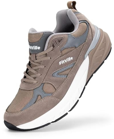 FitVille Wide Walking Shoes for Men Extra Wide Width Sneakers with Arch Support for Flat Feet Heel Pain Relief Plantar Fasciitis - Rebound NEO V1