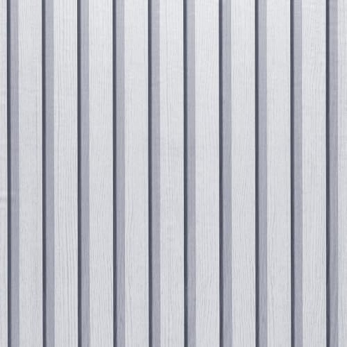 LOVADA Wood Slat Wallpaper - Peel and Stick, 17.5'' x 500'' Self-Adhesive Contact Paper for Wall Panels, Easy DIY Wall Decor (White)