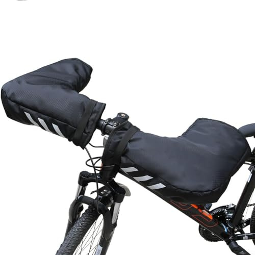 Motorcykel styre muffs handskar, vinter cykelstyre varma handskar, vindtäta med reflekterande dynor för att förhindra kall hand
