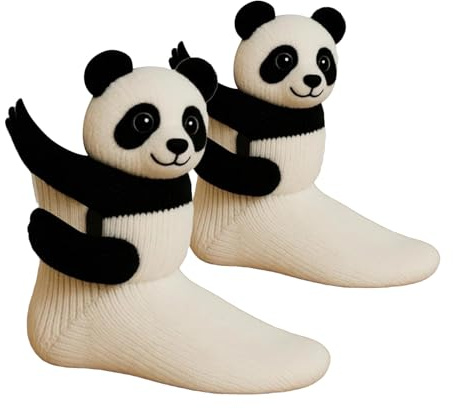 Générique Chaussettes Rigolotes Femme,Fantaisie Animal Socks,Chaussettes Antidérapantes Femme Hiver,Chaussette de Sol Pour Ménage Noel,Chaussette 3D Animaux Crochetées Animaux Tendance,Décontractées