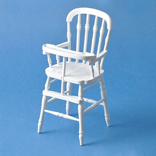 Dollhouse Miniature White Victorian High Chair