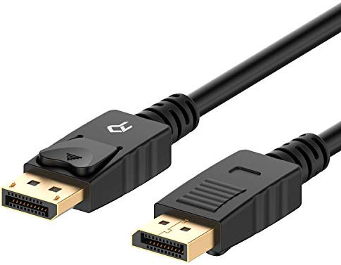 Rankie Câble DisplayPort (DP) vers DisplayPort (DP), Résolution 4K, 1,8m, Noir