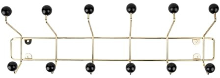 Present Time PT, Hutablage Saturn groß Gold mit Schwarze Bälle, 43x13,5x6,5cm