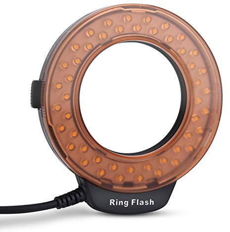 Socobeta Ring Flash Fácil Instalación Especialmente Diseñado 7 Modos de Brillo Luz de Llenado Perfecto para Amantes de la Fotografía