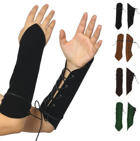 2-pack medeltida viking rustning kostymskydd för unisex handskar armband brett armband armskydd manschett manschett